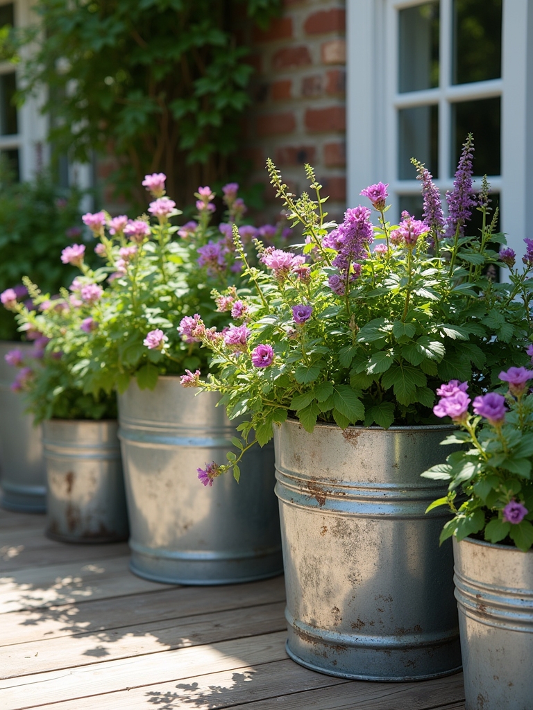 vintage metal tubs garden charm