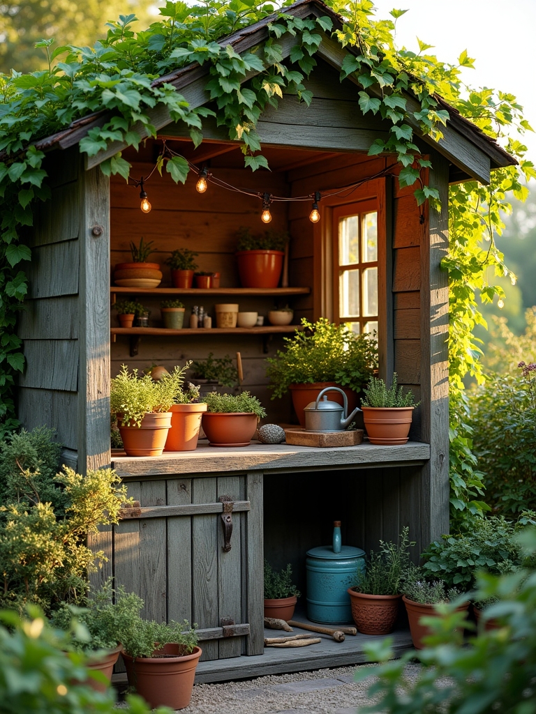 vintage potting shed charm