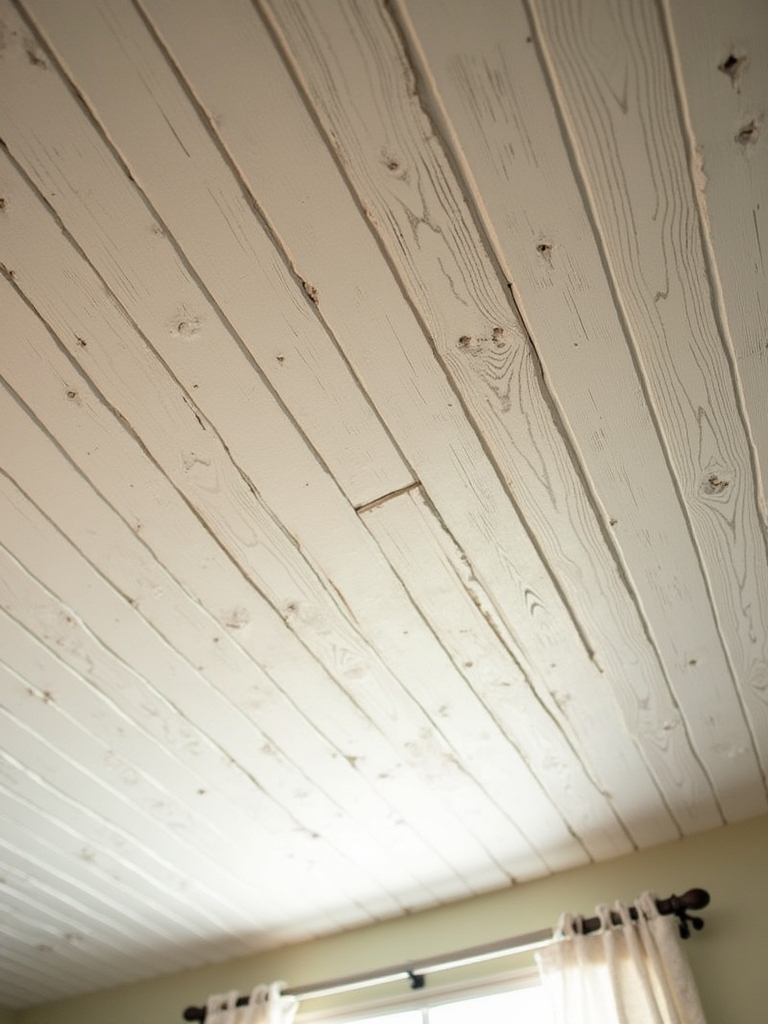 vintage shiplap ceiling charm