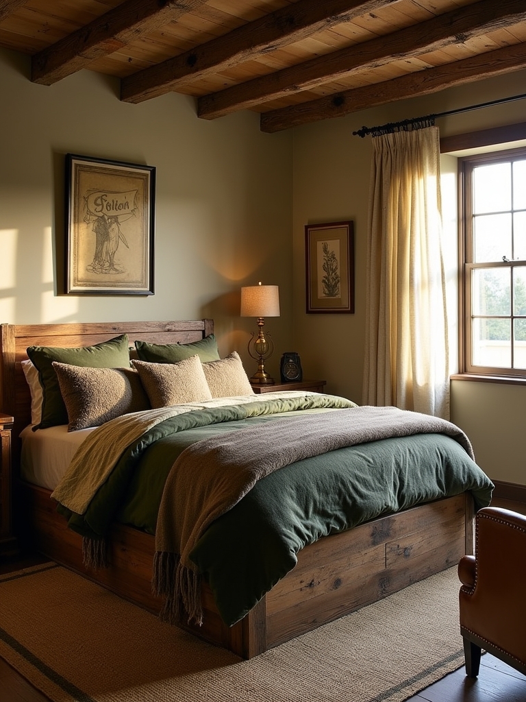 warm rustic bedroom retreat