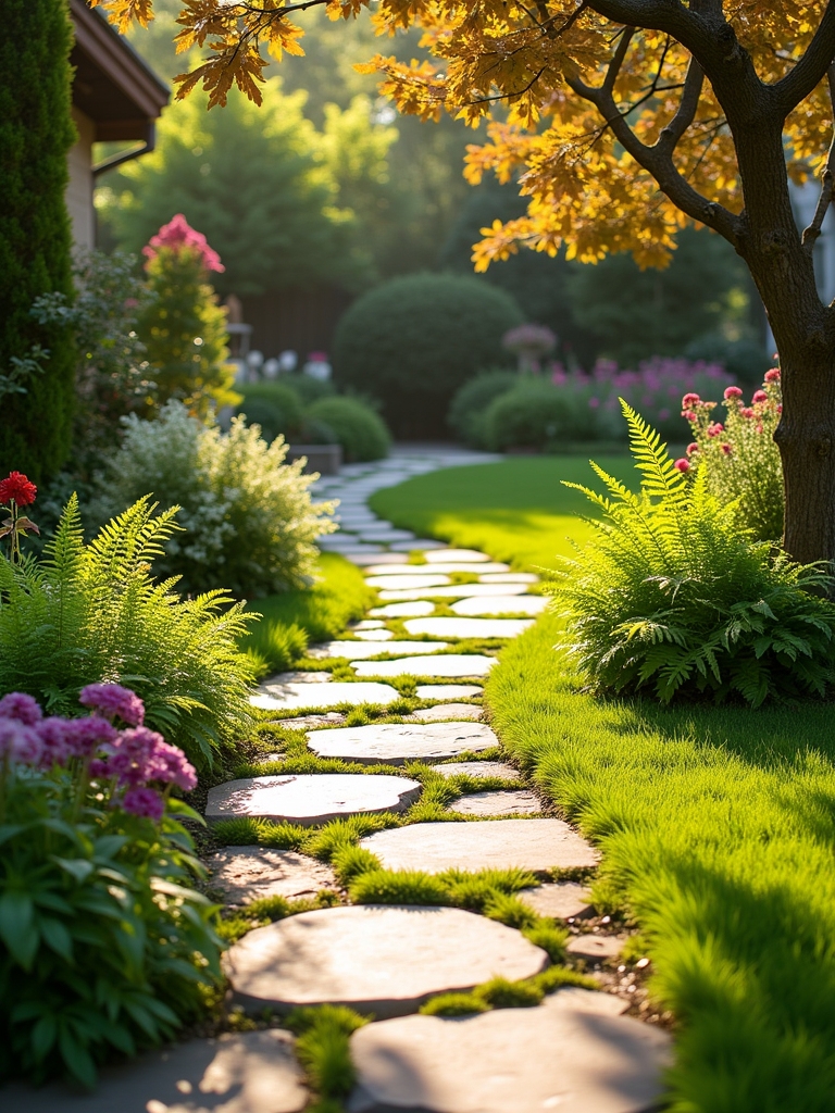 welcoming pathway with lighting