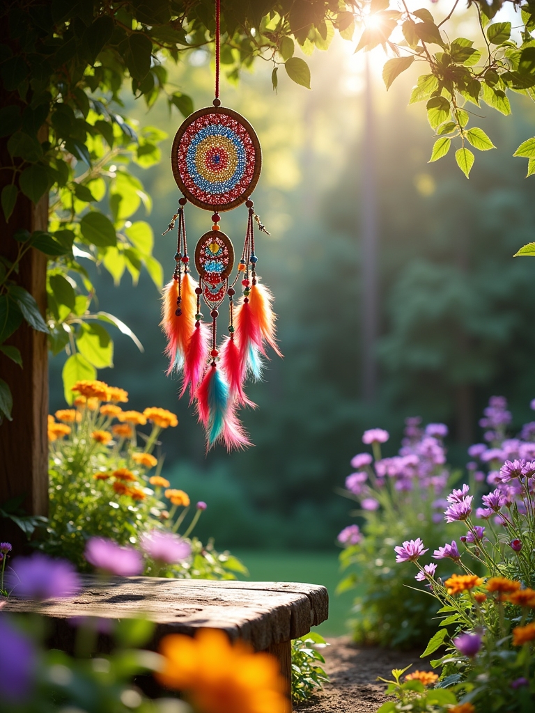 whimsical dreamcatcher wind chime
