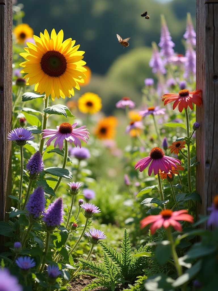 wildlife friendly native flower beds