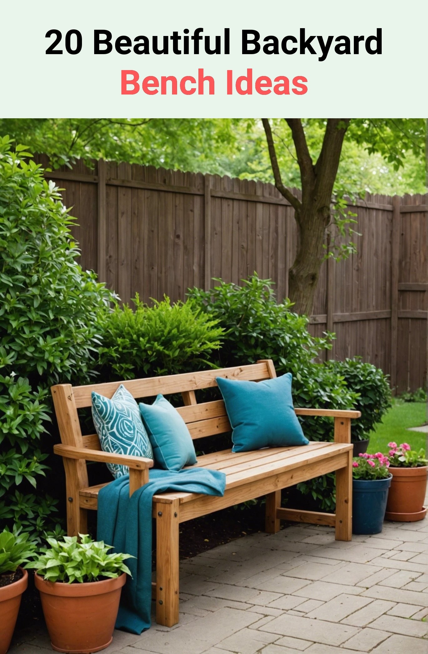 20 Beautiful Backyard Bench Ideas