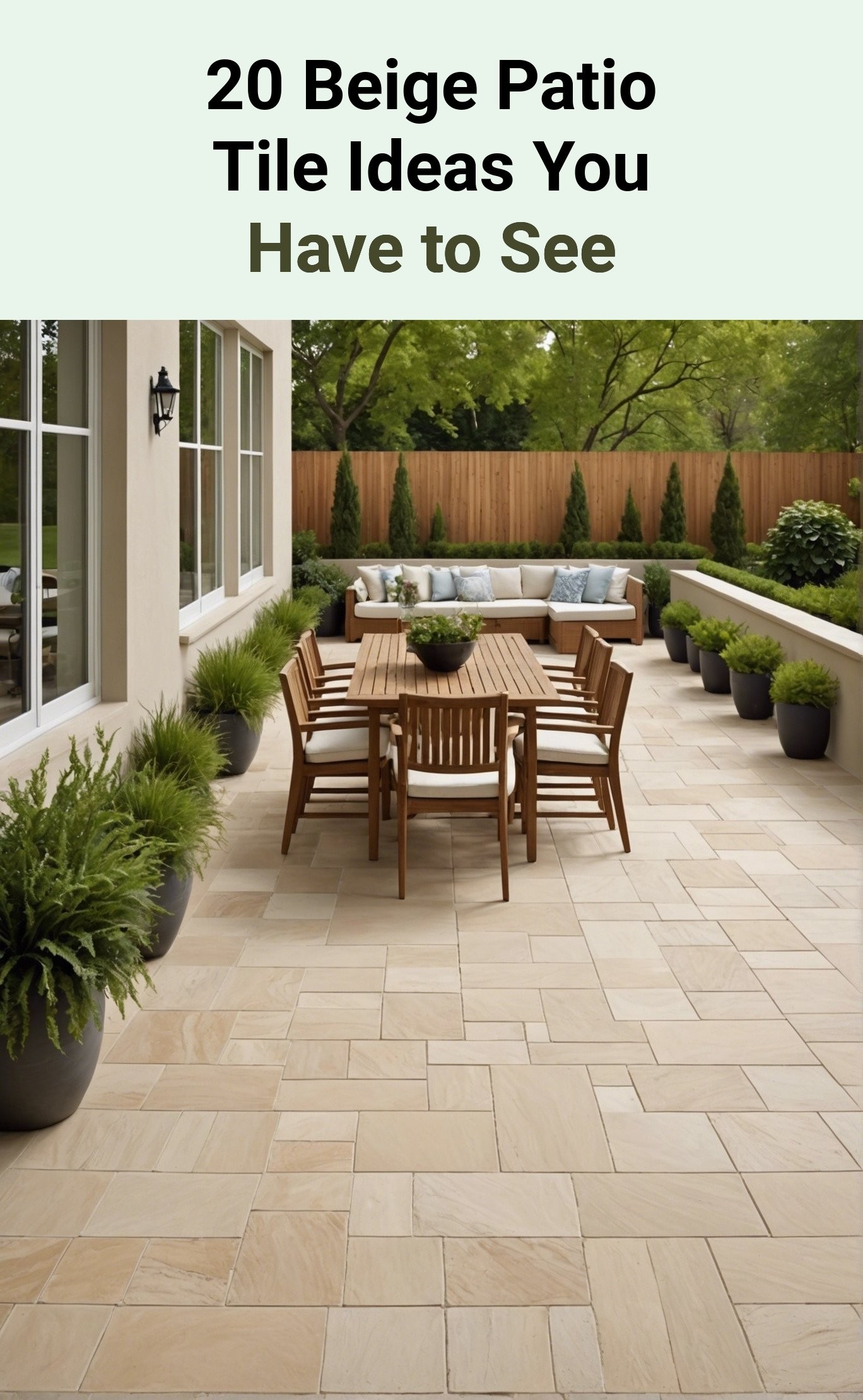 20 Beige Patio Tile Ideas You Have to See