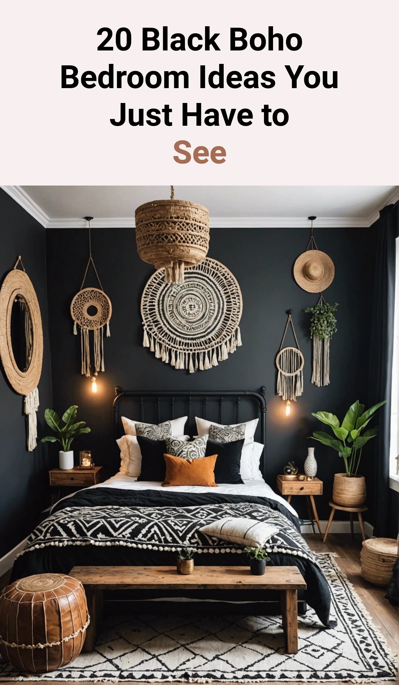 20 Black Boho Bedroom Ideas You Just Have to See