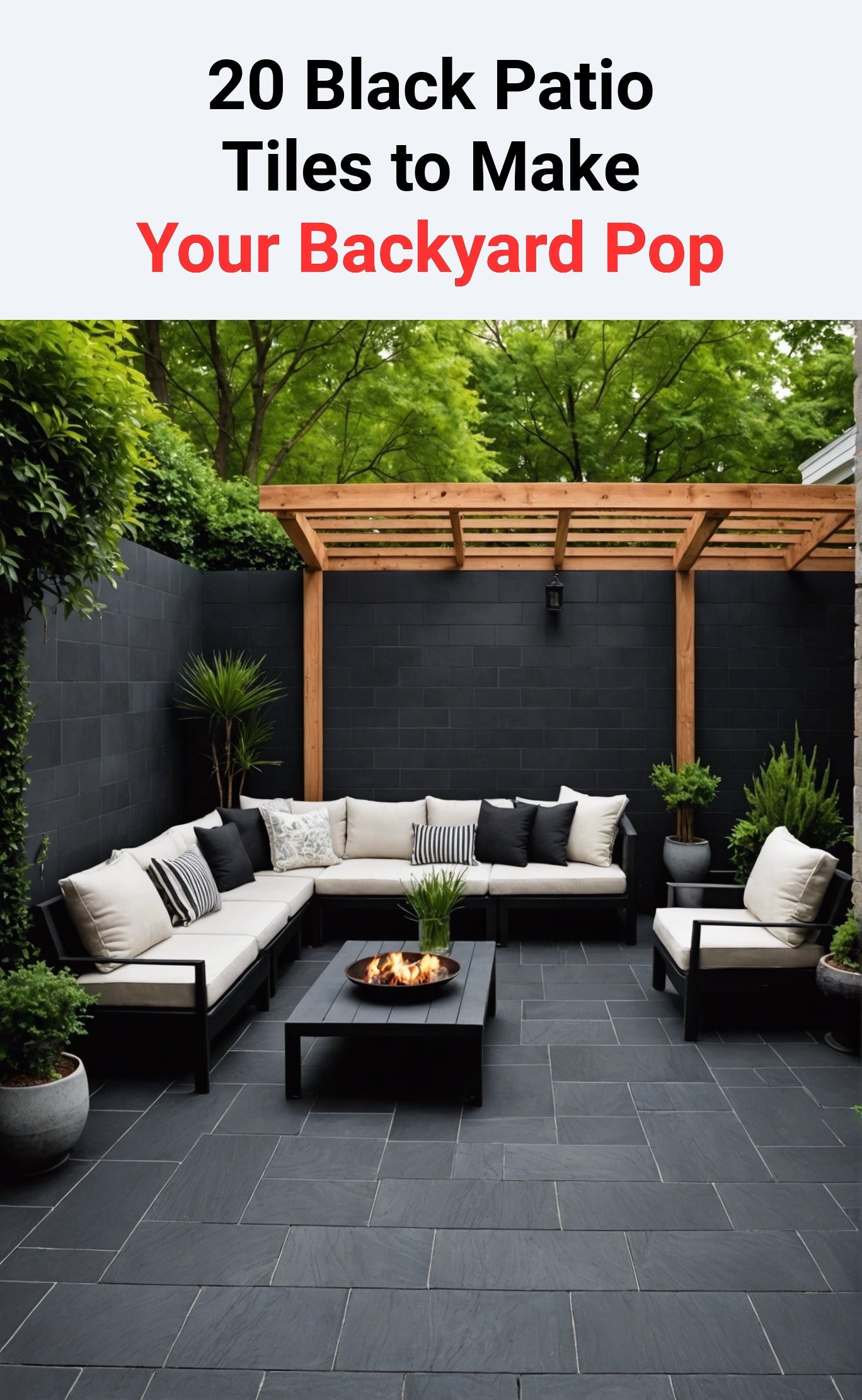 20 Black Patio Tiles to Make Your Backyard Pop