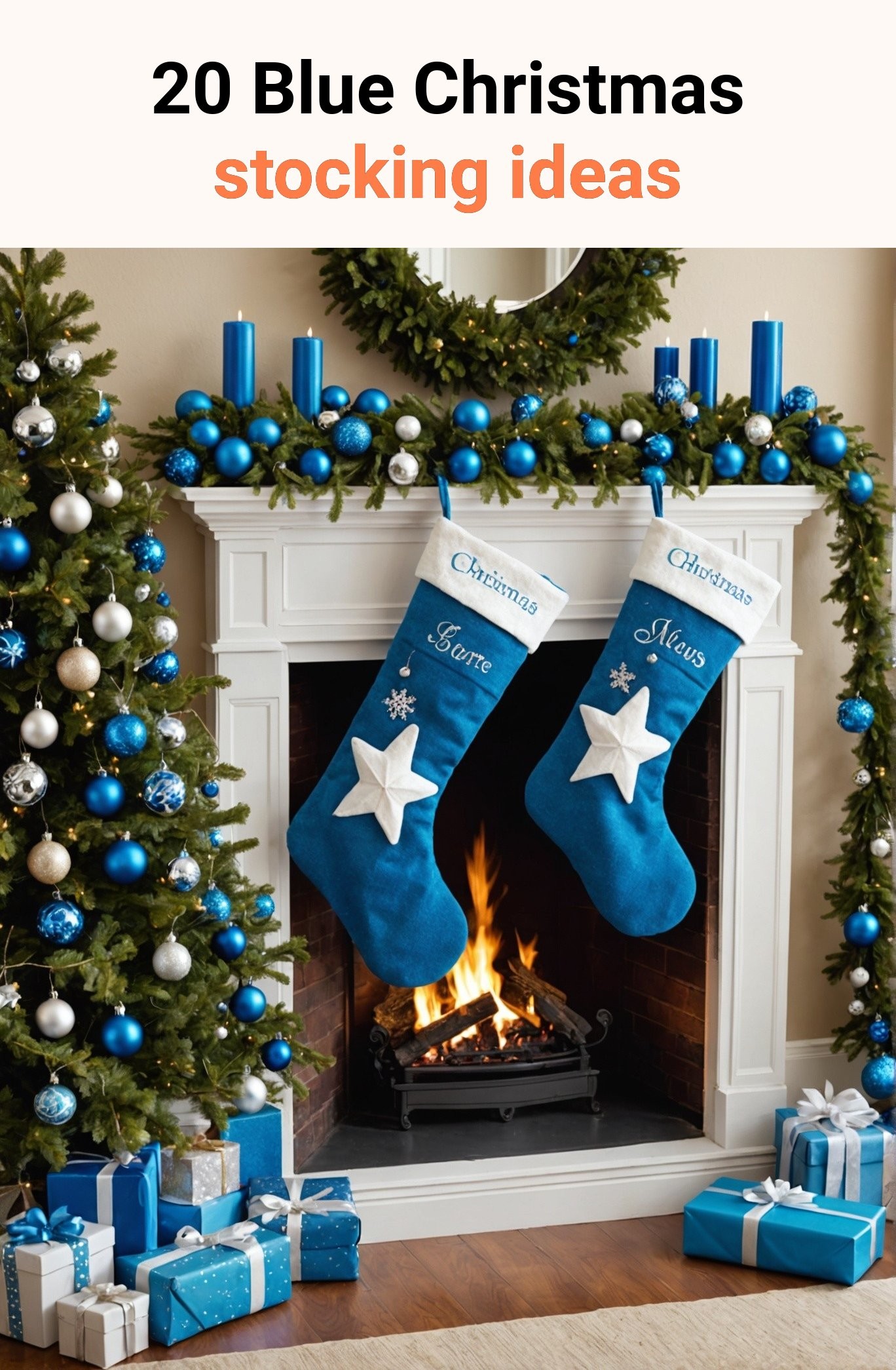 20 Blue Christmas stocking ideas