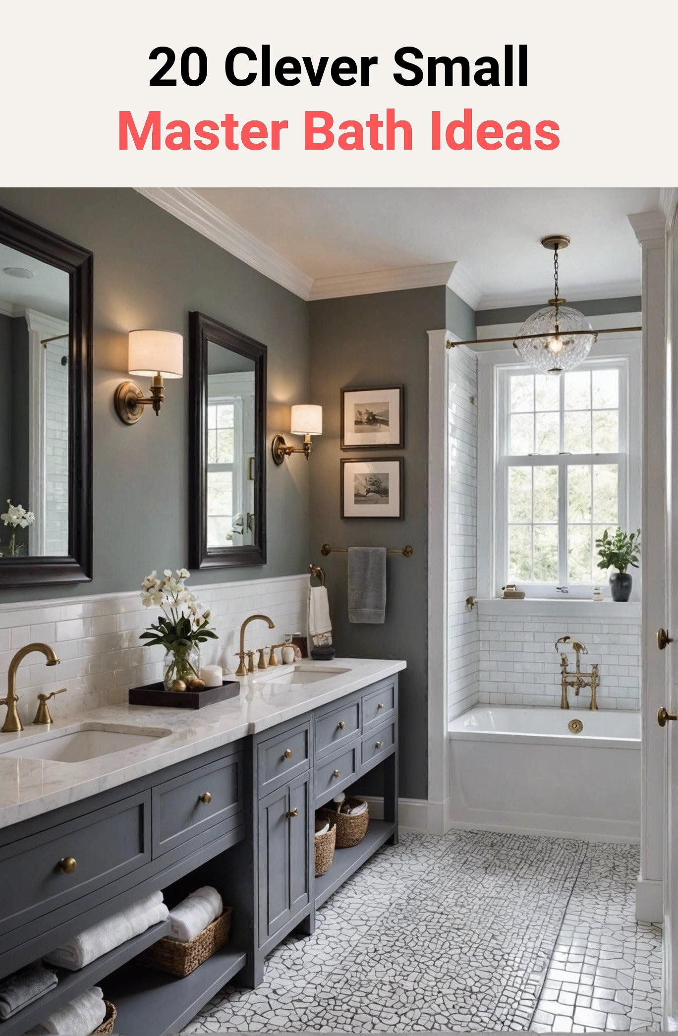 20 Clever Small Master Bath Ideas