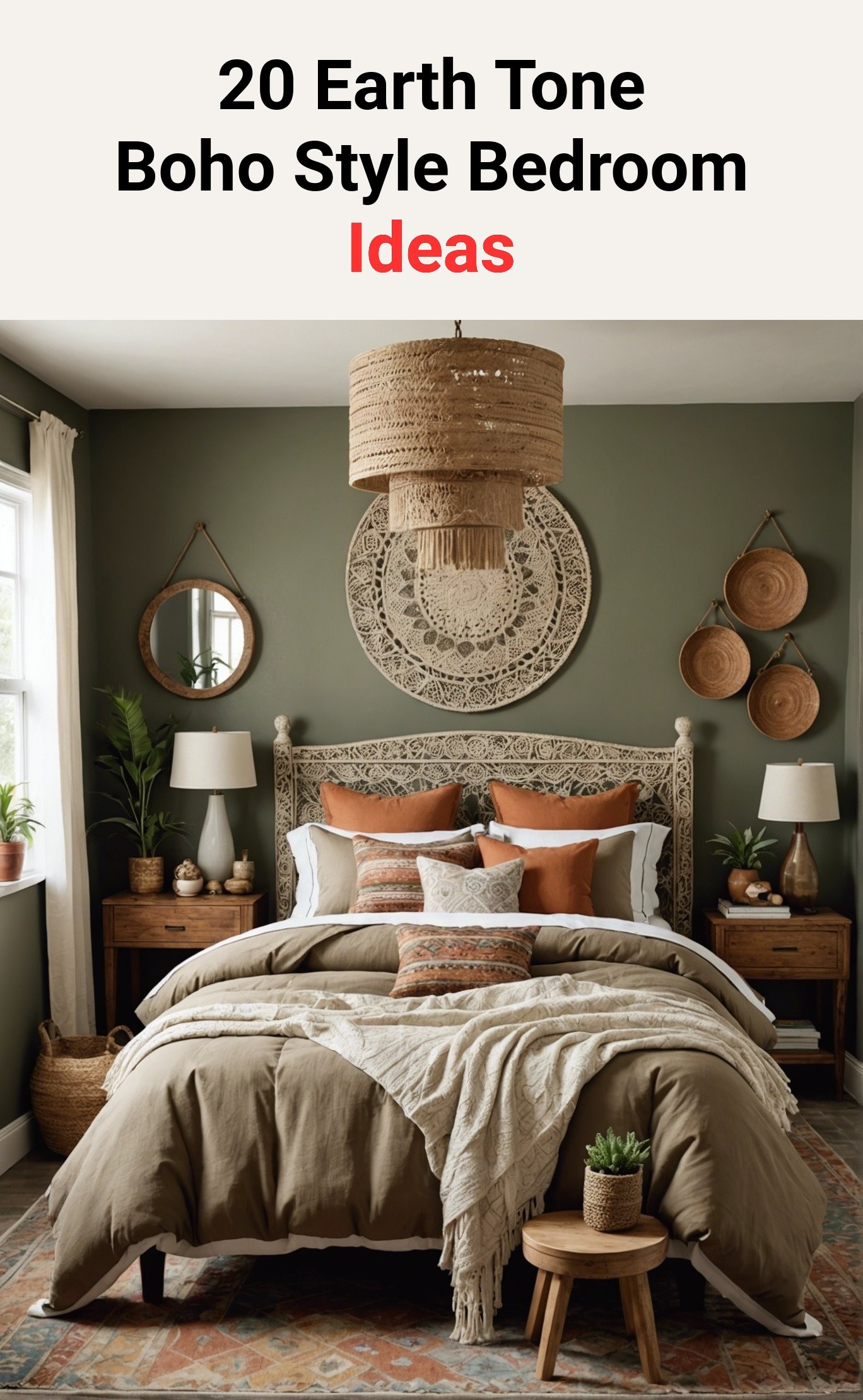 20 Earth Tone Boho Style Bedroom Ideas