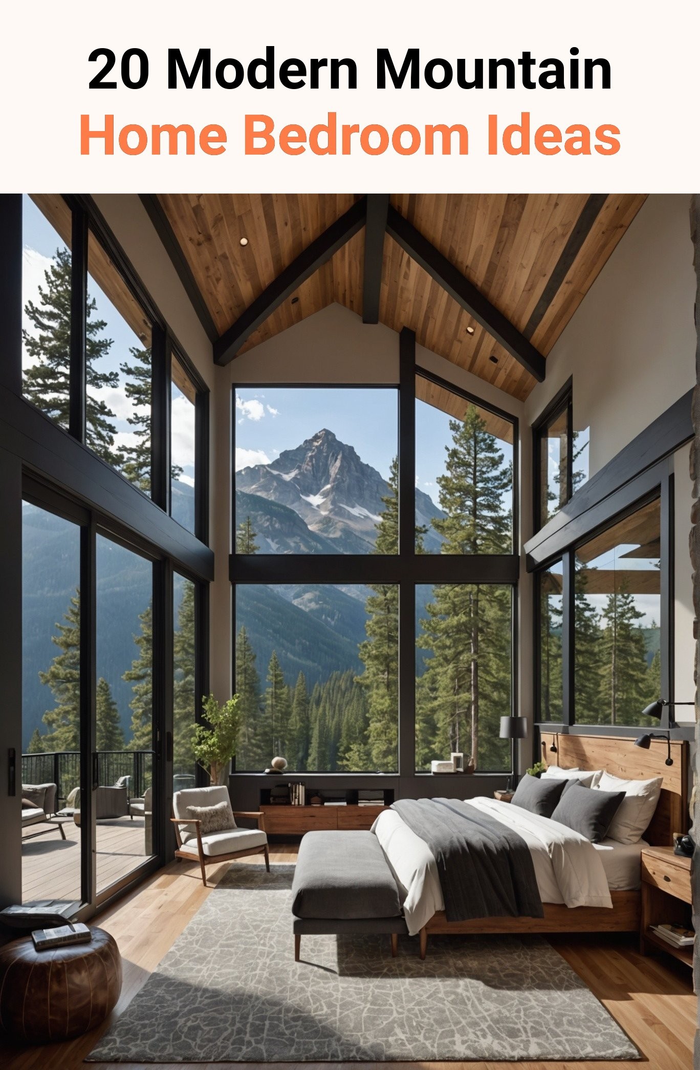 20 Modern Mountain Home Bedroom Ideas