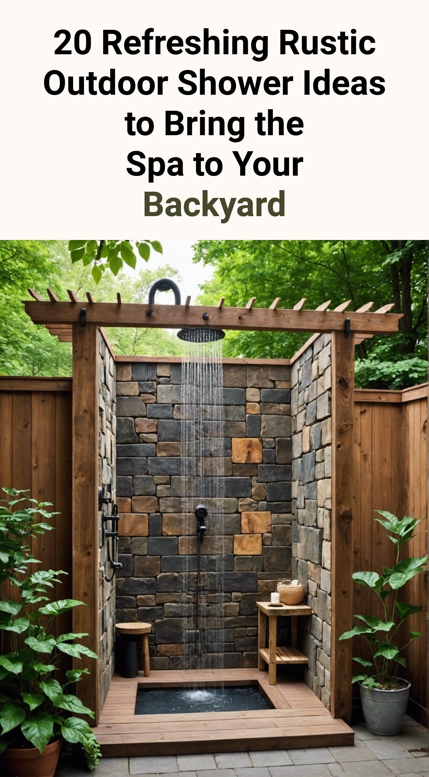 20 Refreshing Rustic Outdoor Shower Ideas to Bring the Spa to Your Backyard