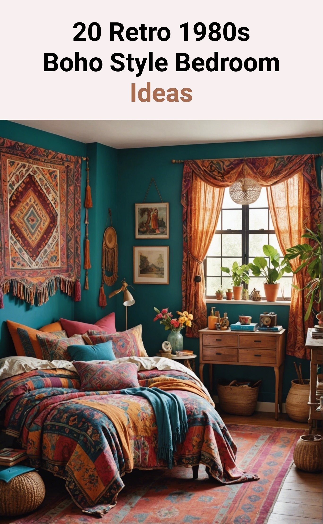 20 Retro 1980s Boho Style Bedroom Ideas