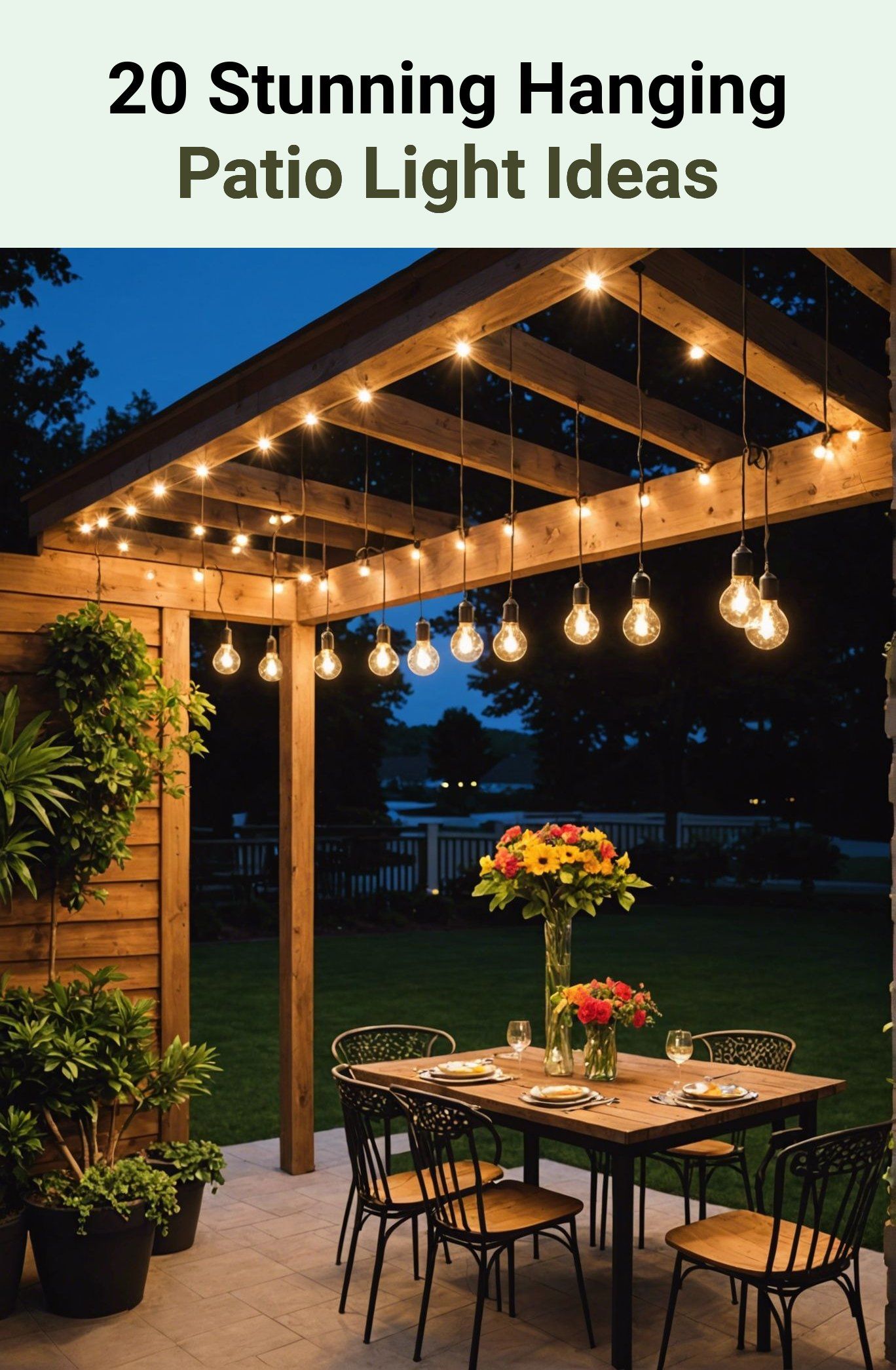 20 Stunning Hanging Patio Light Ideas