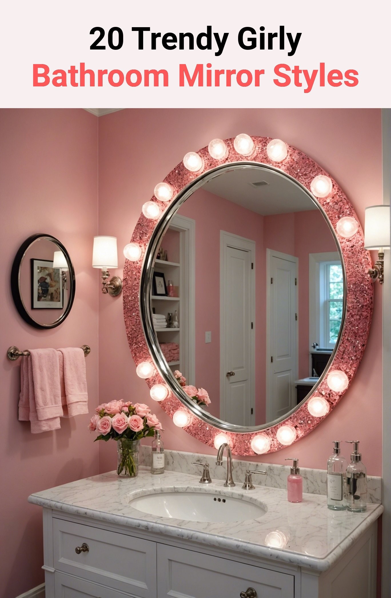 20 Trendy Girly Bathroom Mirror Styles