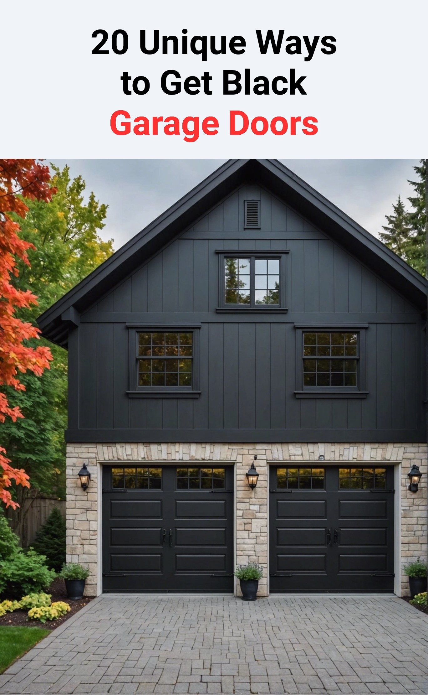 20 Unique Ways to Get Black Garage Doors