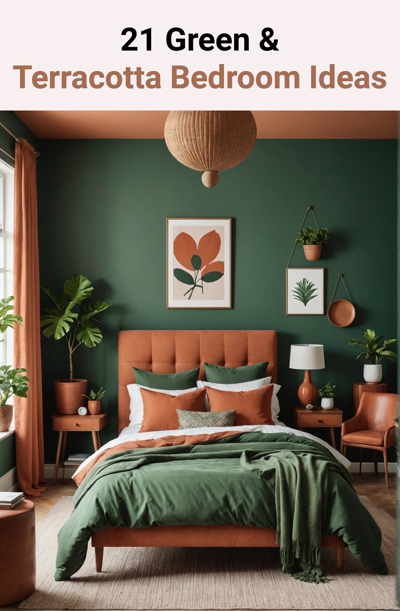 21 Green & Terracotta Bedroom Ideas