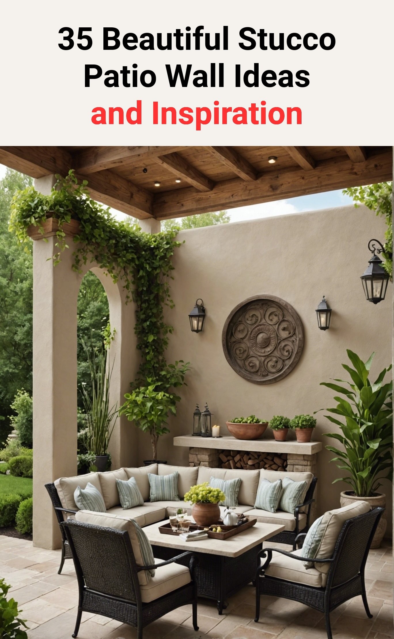 35 Beautiful Stucco Patio Wall Ideas and Inspiration