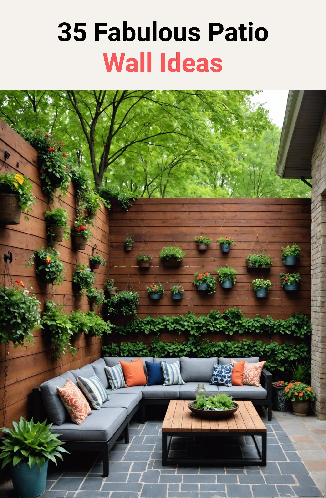 35 Fabulous Patio Wall Ideas