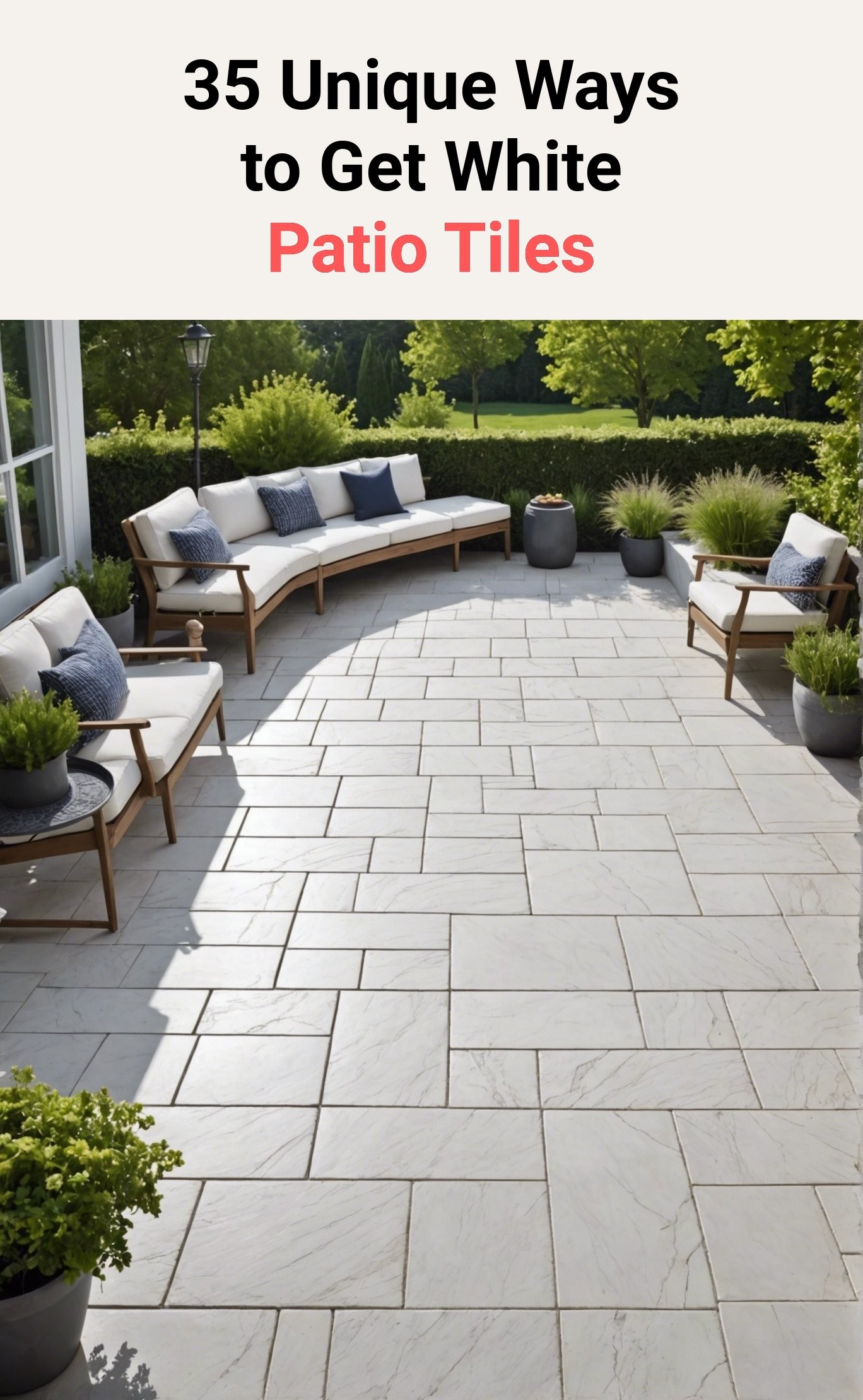 35 Unique Ways to Get White Patio Tiles