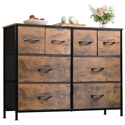 WLIVE Dresser for Bedroom with 8 Drawers, Wide Fabric Dresser for...