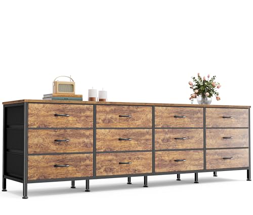 Huuger 70 Inch Dresser for Bedroom, TV Stand for 65, 75, 80 Inch TV,...