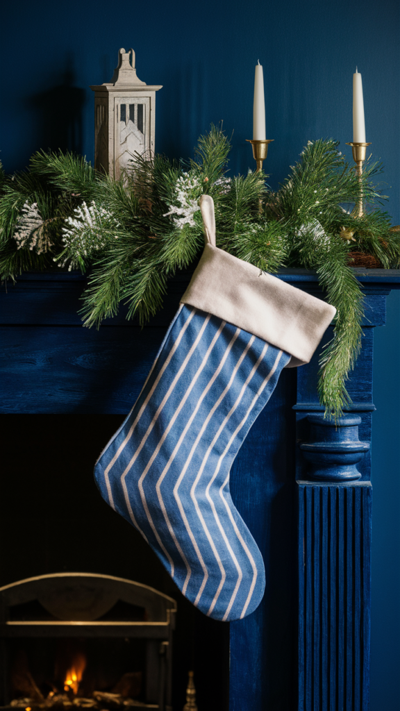 Blue Stripe Stocking