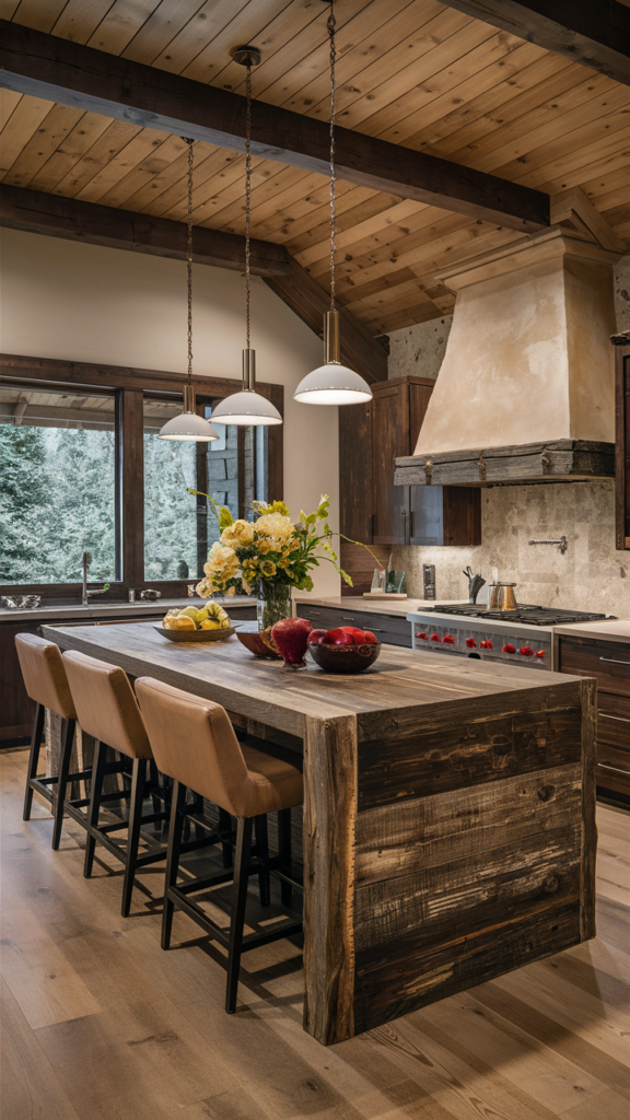 Cabin-Inspired Kitchen Island