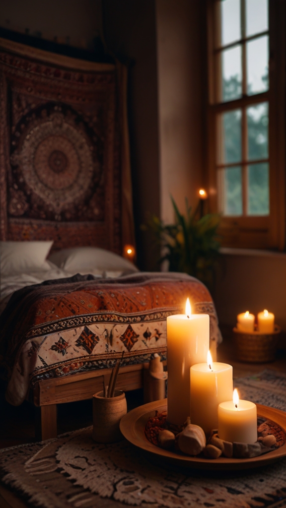 Candles and incense