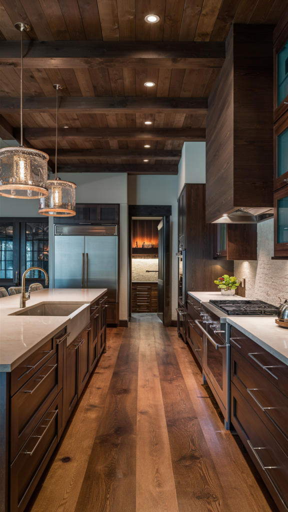 Modern Mountain Home Kitchen with a Touch of Luxury
