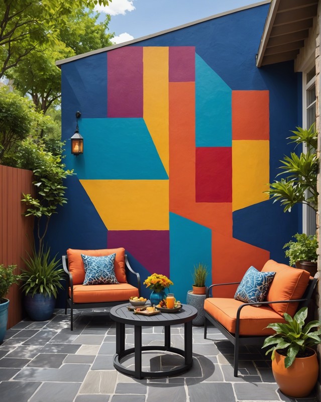 Accent Wall with Bold Colors