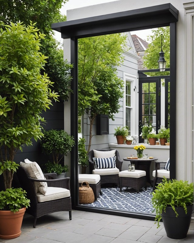 Add a mirror to create the illusion of space and reflect light