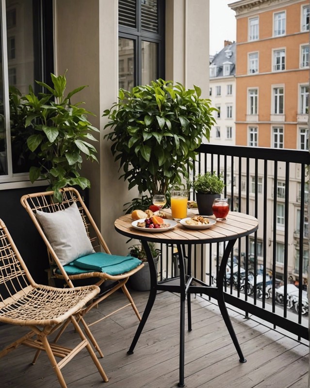 Add a small table for drinks and snacks
