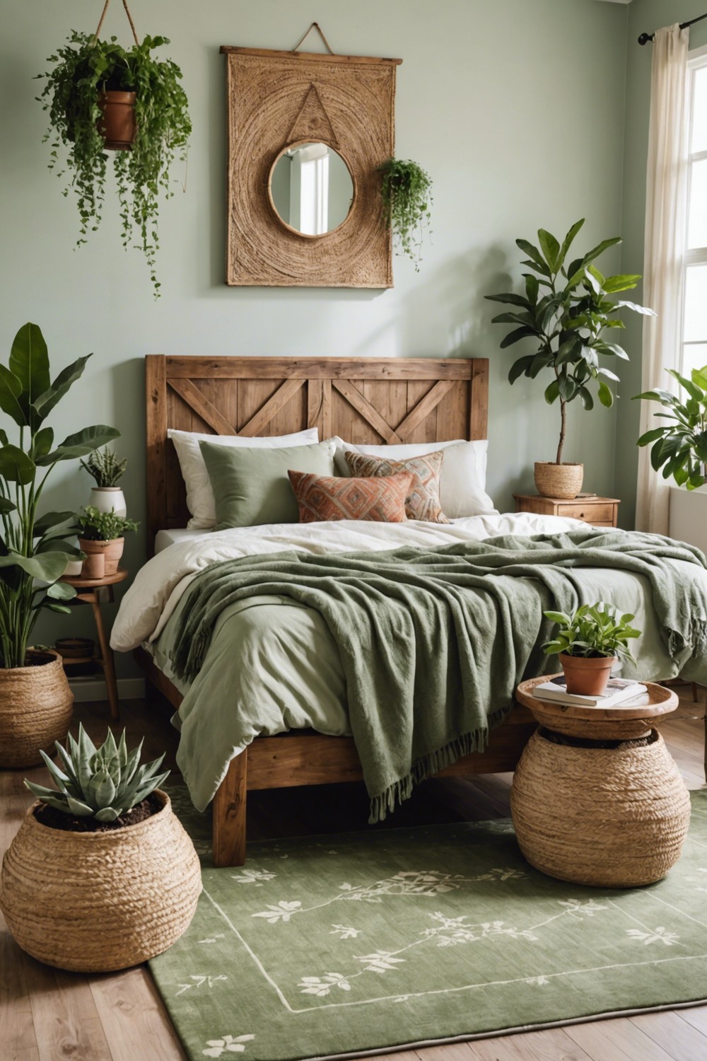 Add a Statement Sage Green Rug