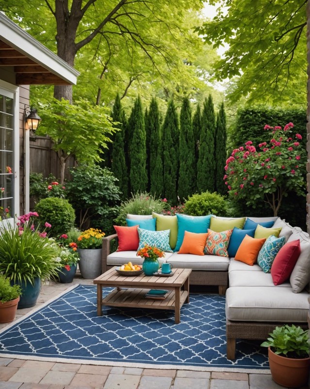 Add colorful pillows and throws