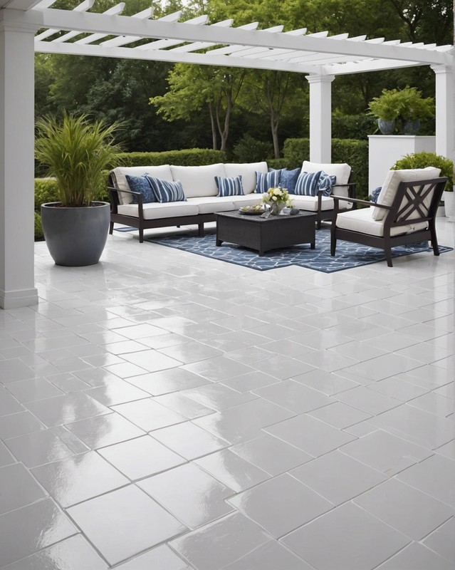 Apply white epoxy coating