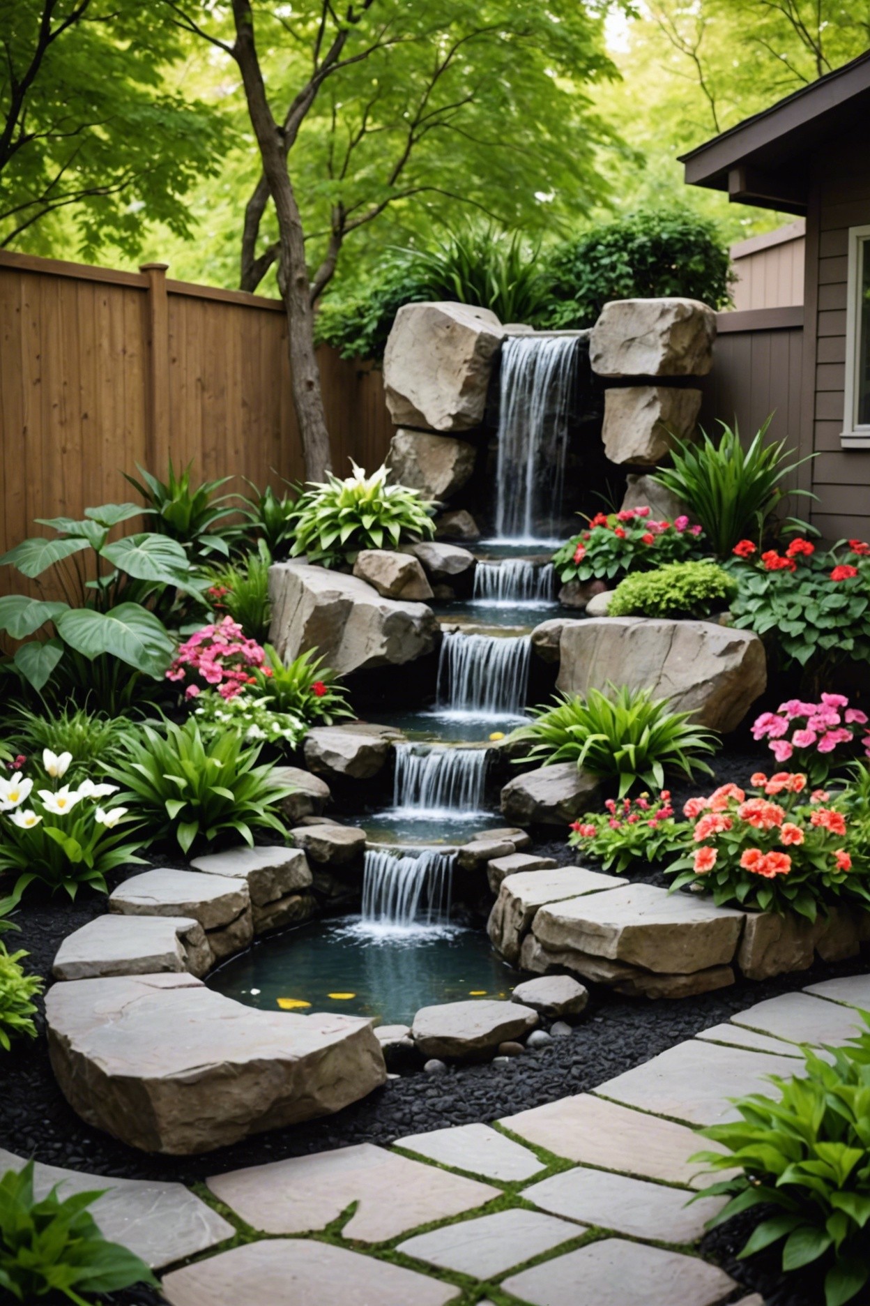 Artificial Rock Waterfall