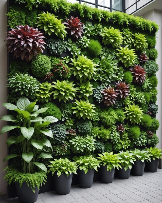 Artificial vertical garden.
