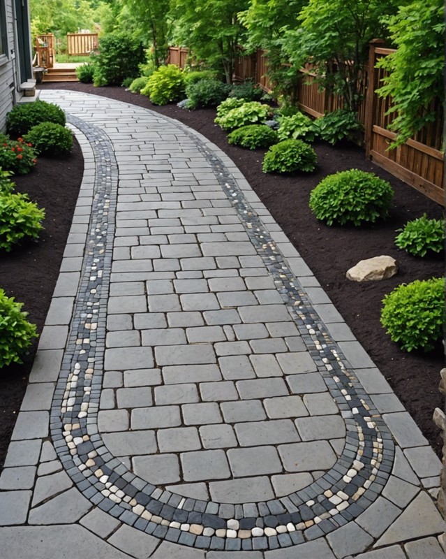 Artistic Lines with Inlaid Stones