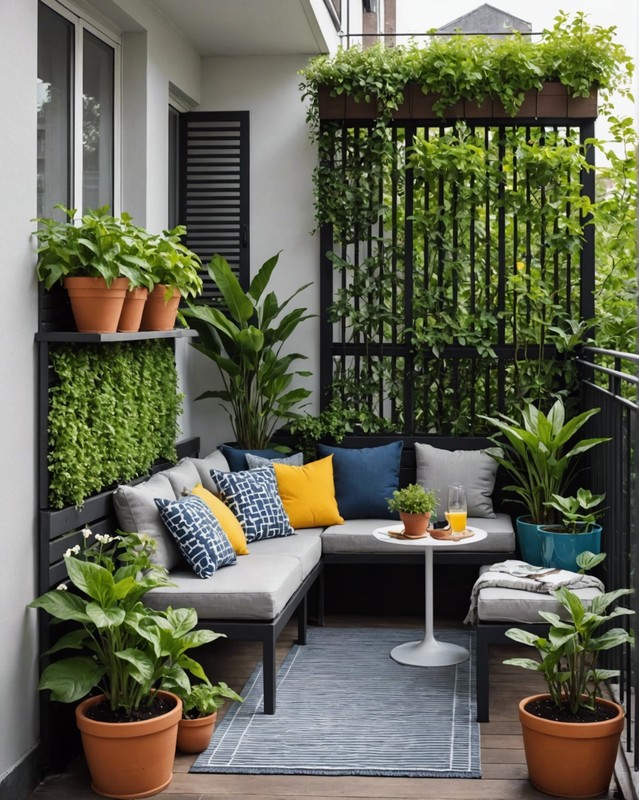 Balcony Garden with Privacy Screen 