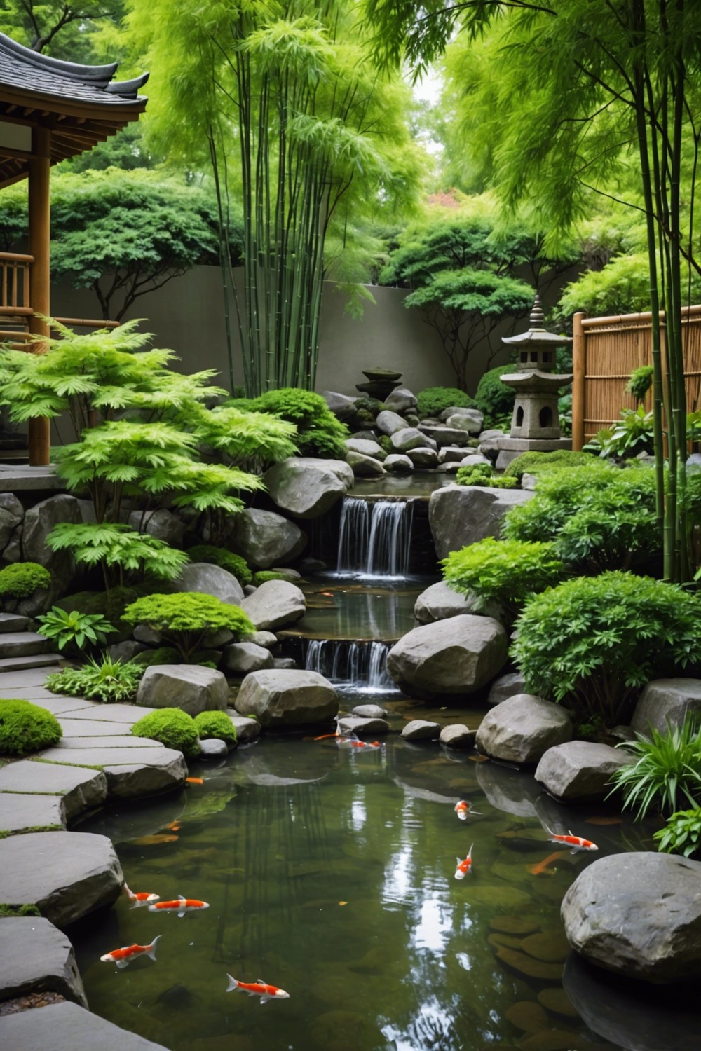Bamboo and Stone Accents