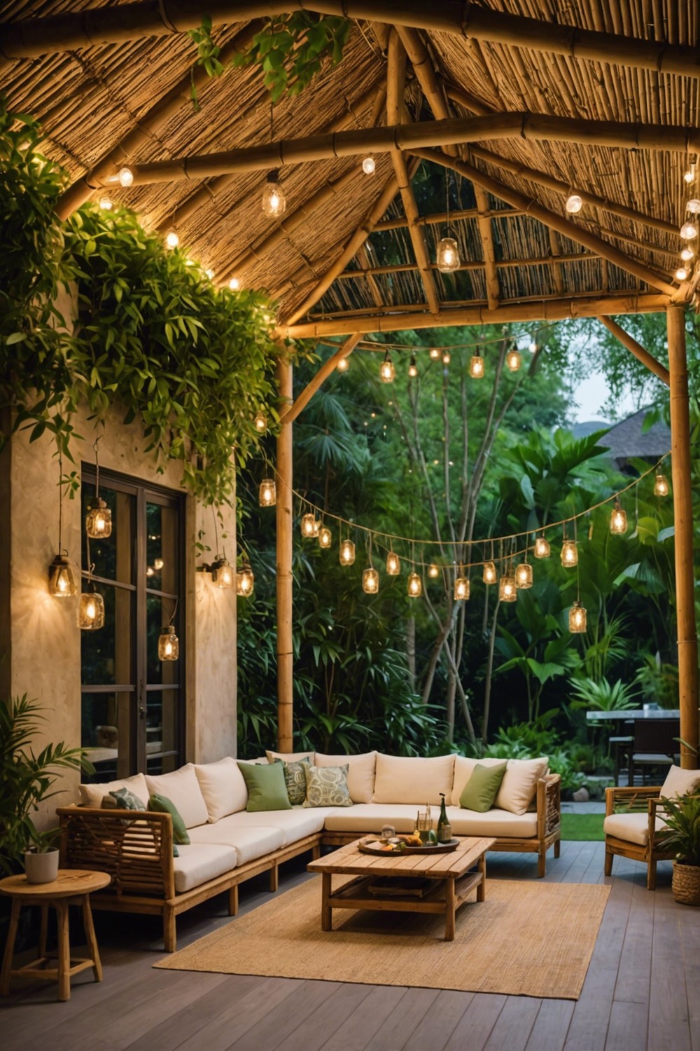 Bamboo Roof with Natural Touch