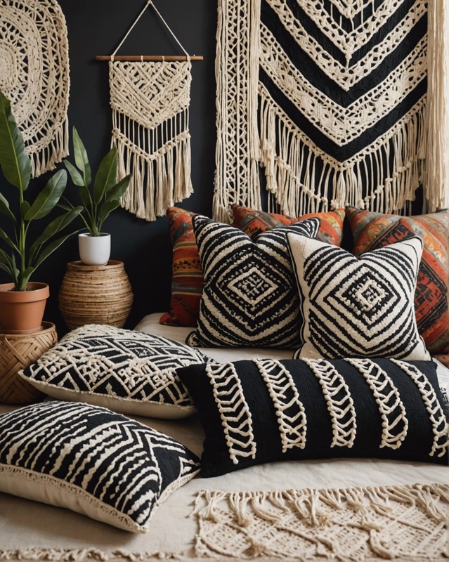 Black Chevron Throw Pillows