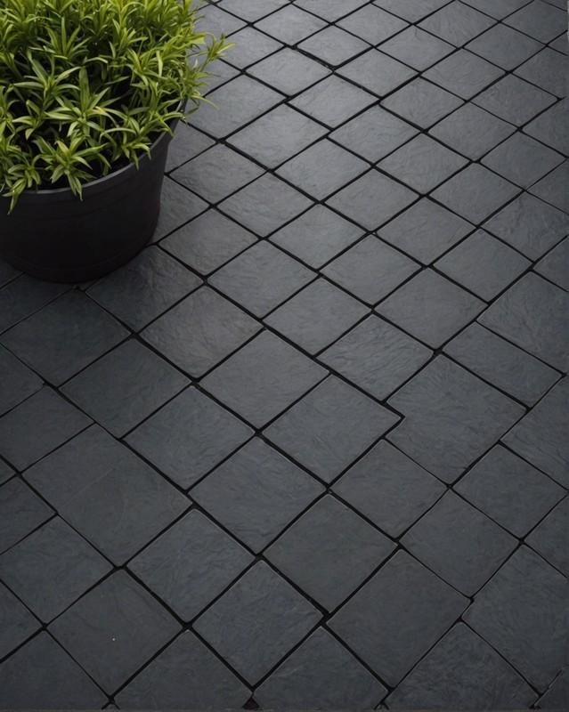 Black Diamond Shaped Tiles