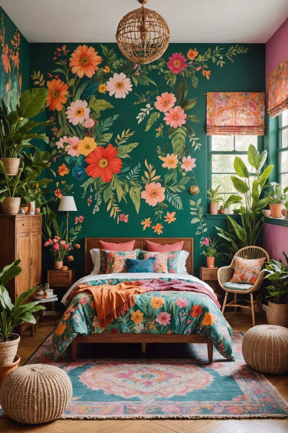 Bohemian-Inspired Wall Murals