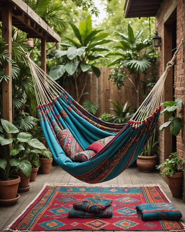Bohemian Hammock with Turkish Blankets