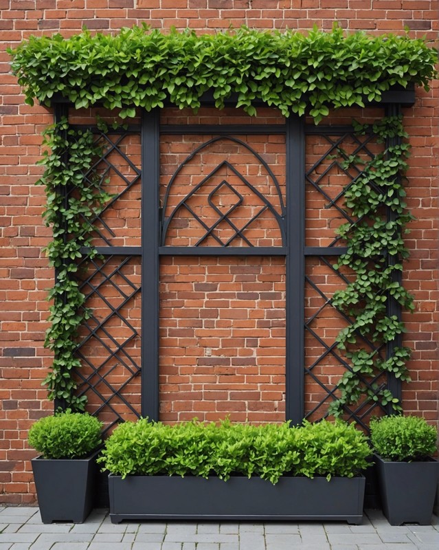 Brick and Trellis Wall