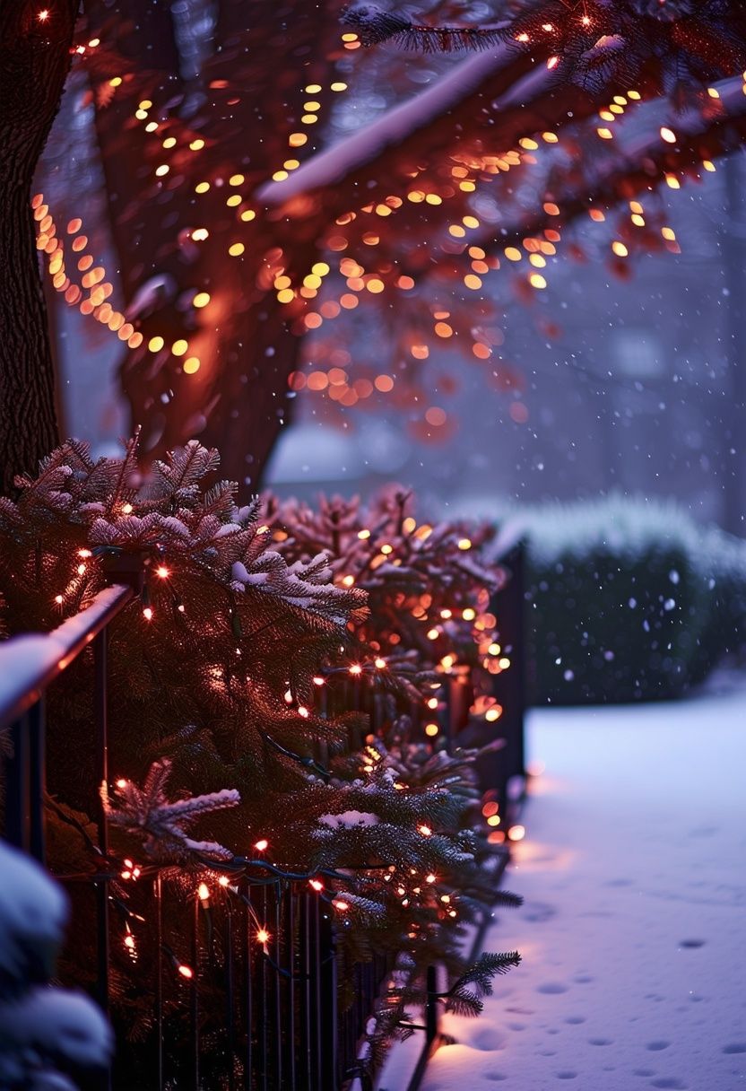 Burgundy Christmas Lights for Outdoor Decor
