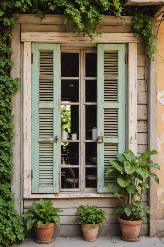 Cafe Shutters for a Vintage Look