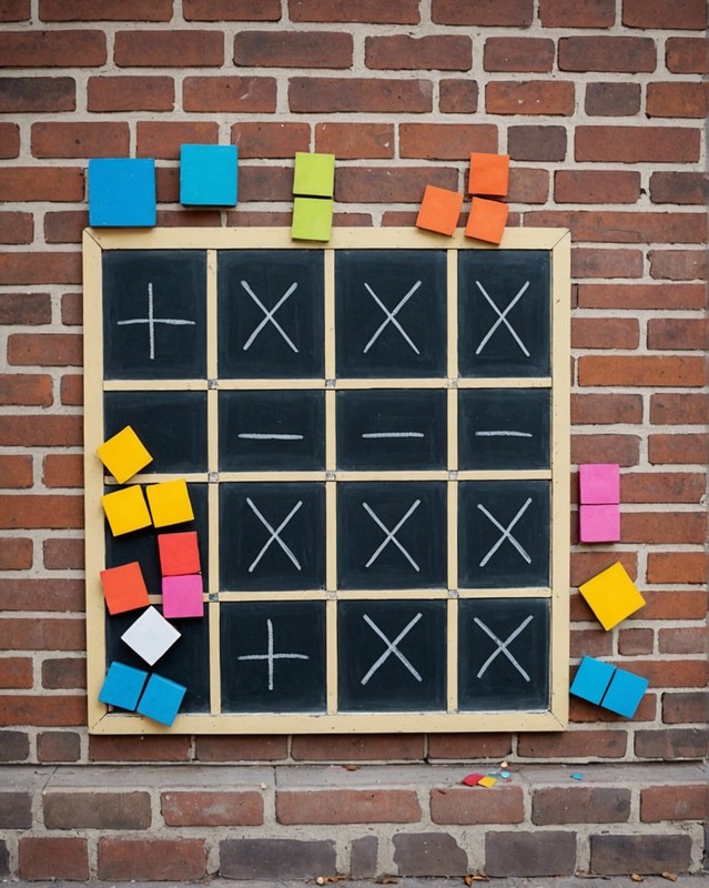 Chalkboard Tic-Tac-Toe Wall